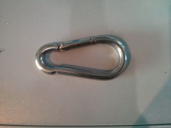 Moschettone acciaio inox da 10 cm