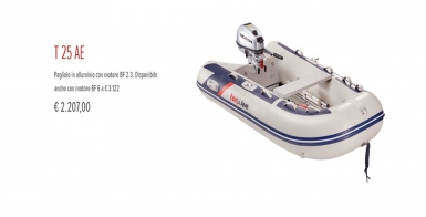  Gommone Honwave T 25 AE con motore Honda 2.3 HP o 6 HP in offerta