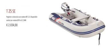  Gommone Honwave T 25 SE con motore Honda 2.3 HP o 6 HP in offerta