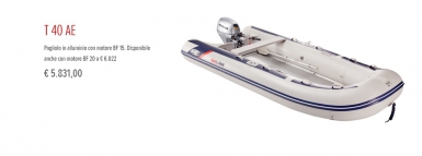  Gommone Honwave T 40 AE con motore honda 15 hp o 20 hp in offerta